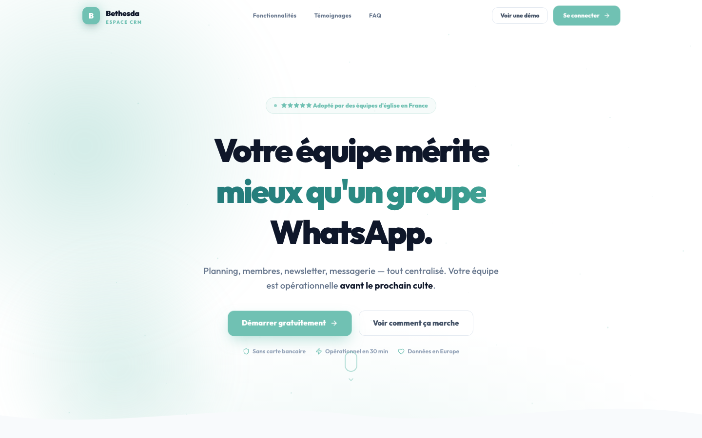Site web réalisé pour Espace Bethesda