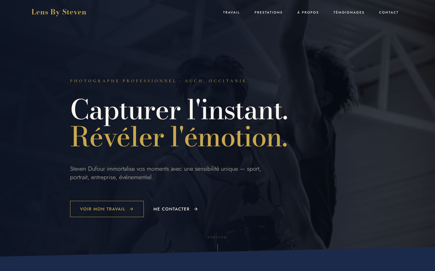 Site web réalisé pour Lens by Steven